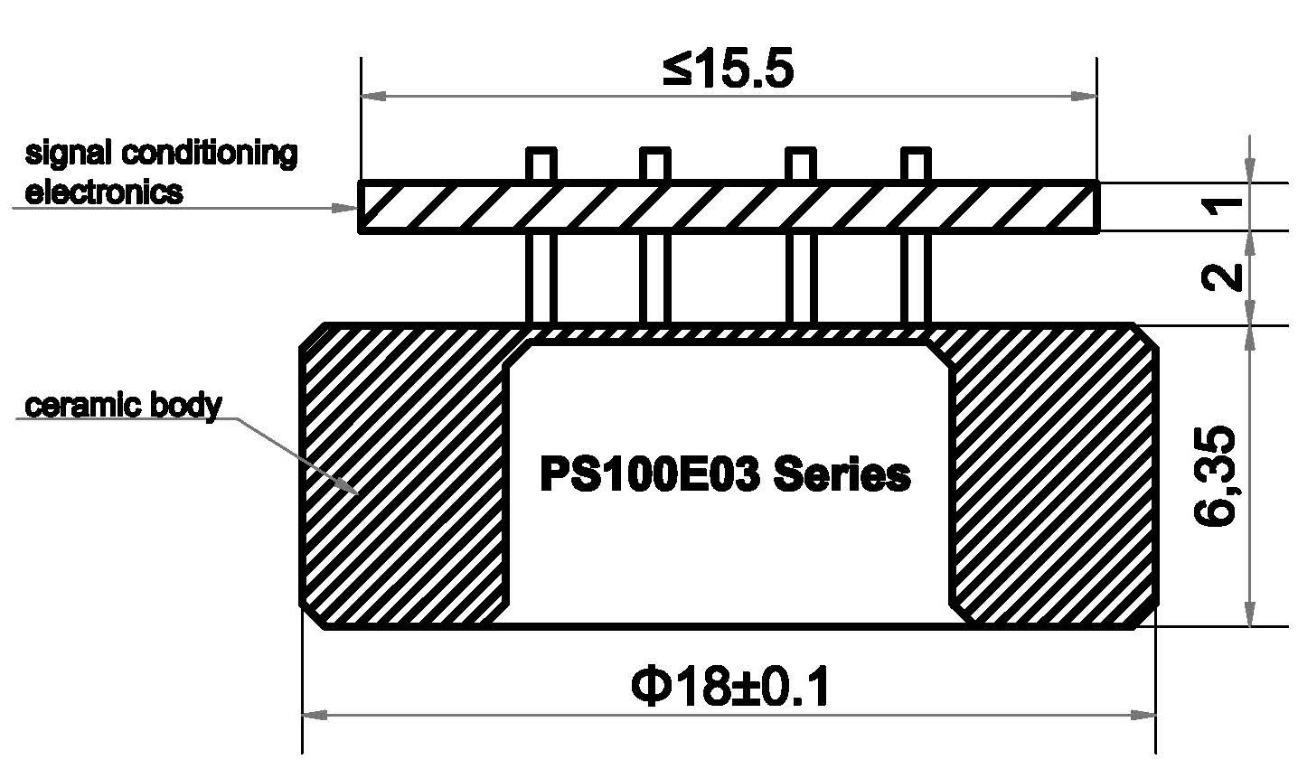 PS100E03 series 4-20mA ceramic pressure sensor