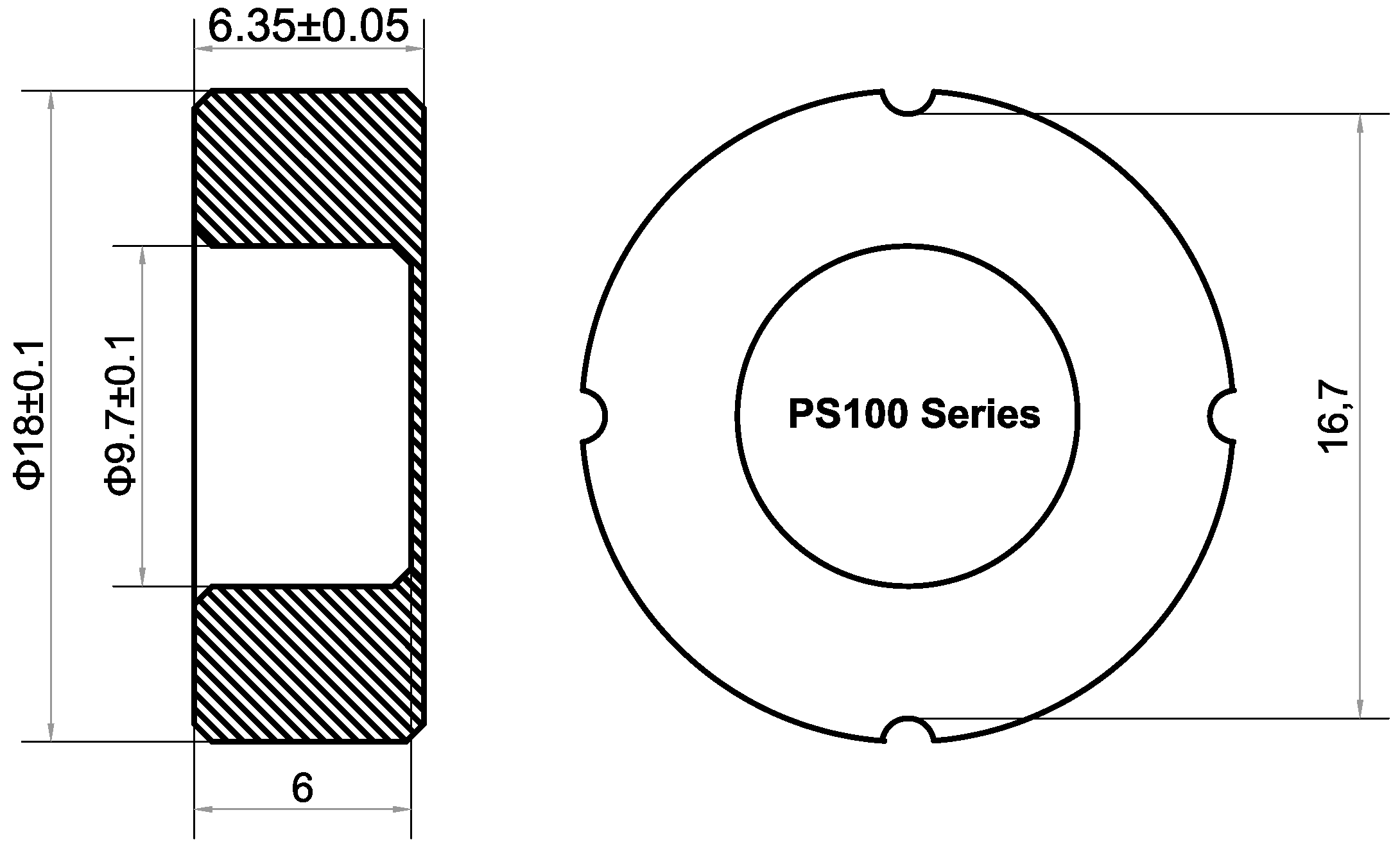 PS100 series Ceramic pressure sensor
